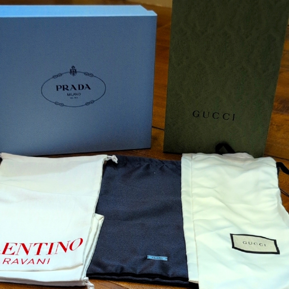 Prada Multiple Dust Bags And Boxes